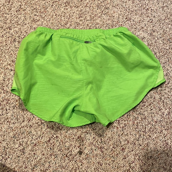 Lime green Nike Dri-fit women work out shorts - Picture 2 of 3